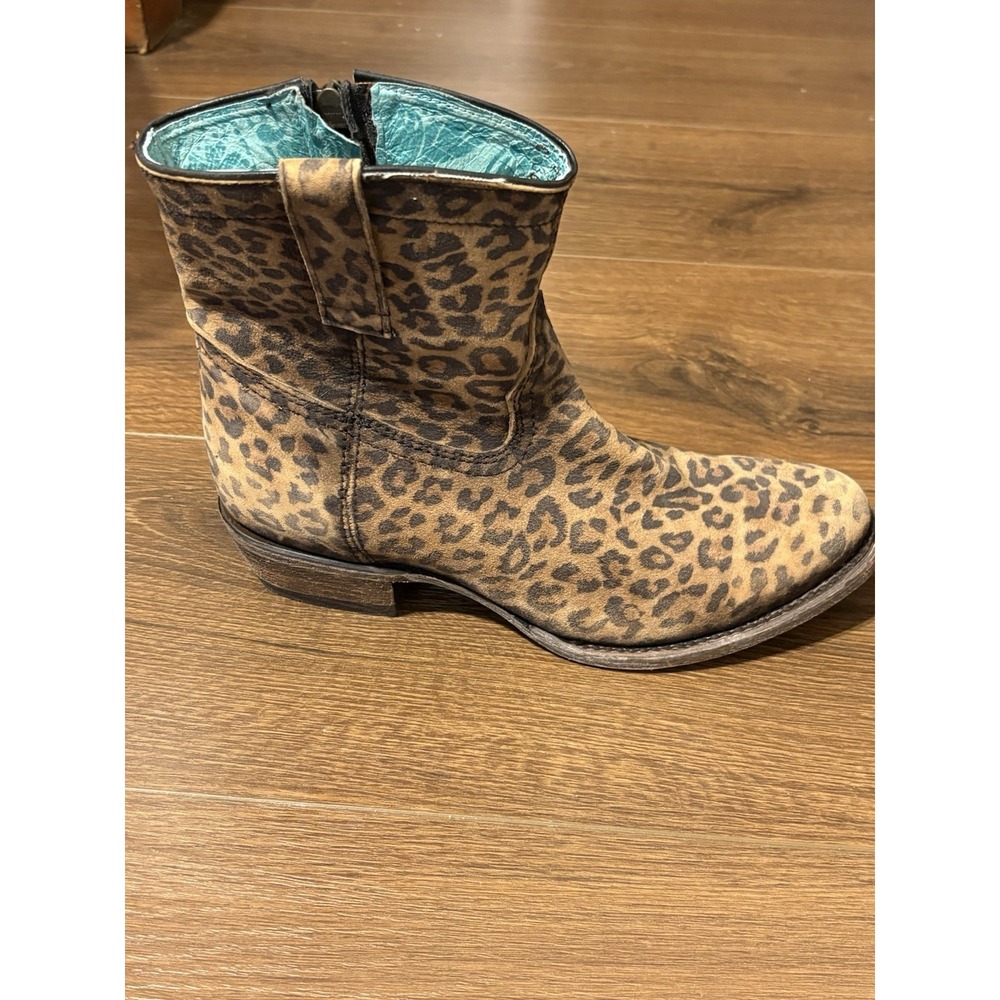 Corral Women's Handcrafted Leopard Print Western Boots Size 7 - Picture 5 of 13